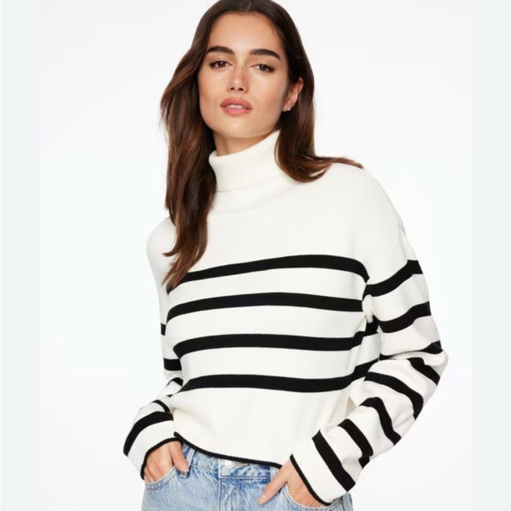 Lovely Striped Black and White Sweater